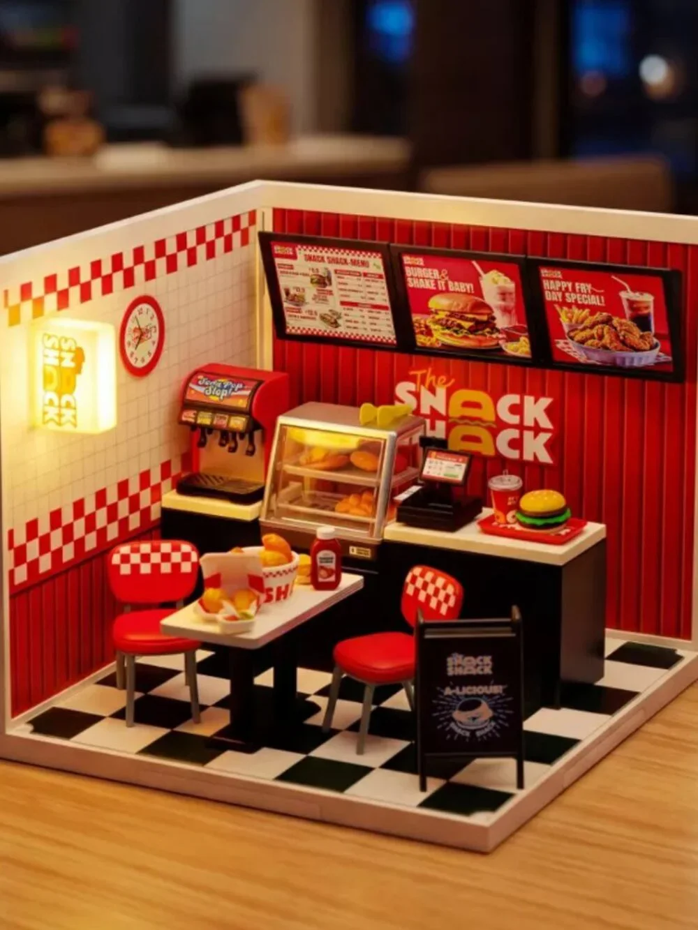 Mini Brands Spaces THE SNACK SHACK LED Light Up Miniature Diorama Scene Zuru